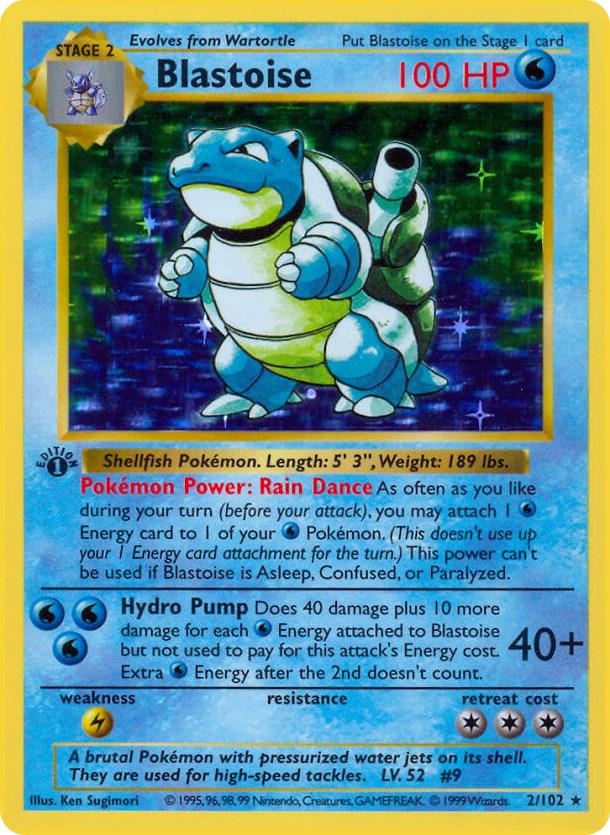 Pokemon Game 1st Edition Blastoise