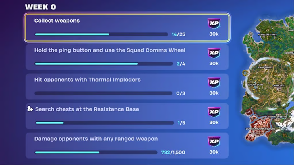 All Weekly Quests